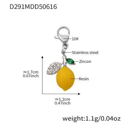B廠【TXP288】歐美飾品不鏽鋼貝珠串珠項鍊小檸檬檸檬吊墜DIY多配件 25.06-3