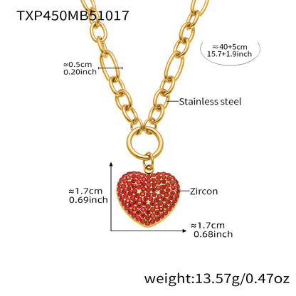 B廠【TXP450】5A鋯石皇冠愛心滿鑽開口戒指項鍊耳環組不銹鋼鍍18k真金
 25.10-4