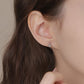 E廠【YC2912E】S999足銀四芒星珍珠耳環潮流韓風時尚小眾設計養耳洞耳飾 25.04-2