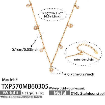 B廠【TXP570】歐美時尚新款小號8字花滿鑽5A鋯石設計DIY多配件項鍊手鍊組合套
 26.03-2