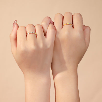 D廠【YC4855R】足銀S999星月情侶對戒小眾自然氣質新款百搭送女友禮物手飾 26.01-4