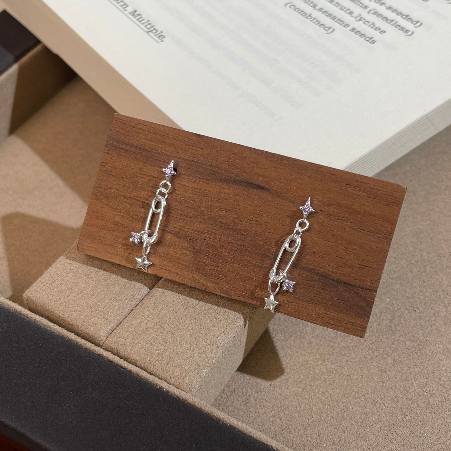 F廠【XDQ10840E】S925純銀韓版簡約星星回形針耳環女精緻小清新鋯石別針耳飾潮
 25.10-5