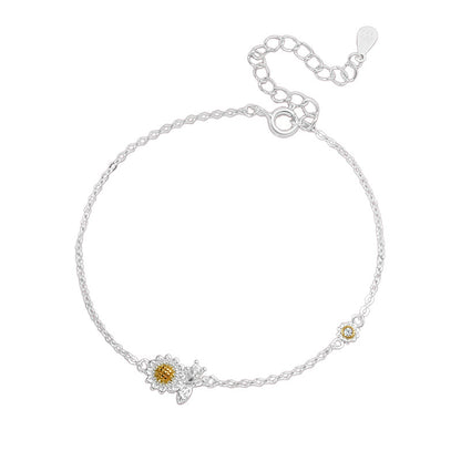 D廠【YC3104N】原創S999足銀葵之韻套裝簡約甜美小眾田園風氣質鎖骨鏈 25.02-2