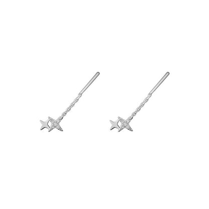 D廠【YC9255E】S999足銀星芒耳線輕奢精緻小眾百搭時尚通勤爆款清新耳飾 25.01-3