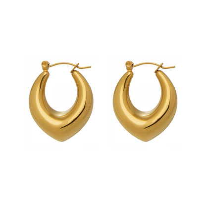 B廠【F040】法式marka時尚小眾設計U型耳環不鏽鋼鍍18k真金跨境氣質百搭耳飾
 26.02-1