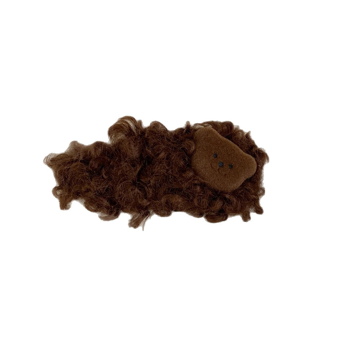 C廠【B27-6】韓國可愛羊羔毛小熊髮夾瀏海夾bb夾頭飾女甜美減齡側邊夾髮卡髮飾
 25.12-3「C廠-單筆結帳需滿，NT$500出貨(不含運費)」