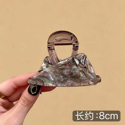 C廠【X388】醋酸三角抓夾女輕奢閃鑽半紮髮鯊魚夾高級感頭髮髮夾2026新款髮飾
 26.06-1「C廠-單筆結帳需滿，NT$500出貨(不含運費)」