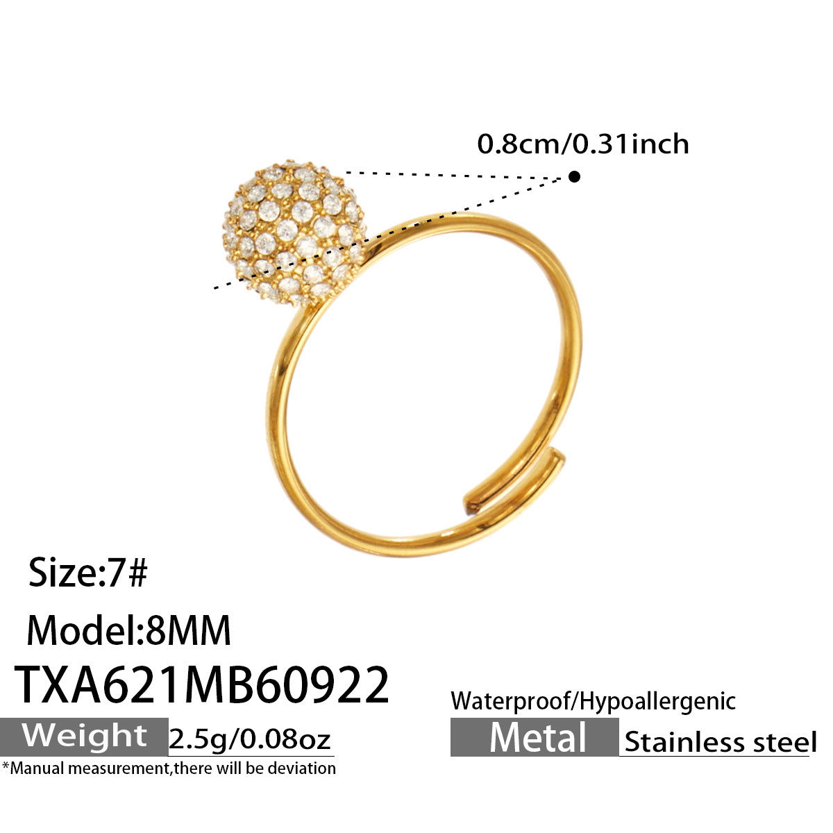 B廠【TXP621】 5A鋯石球體吊墜耳環手鍊項鍊飾品套裝
 26.09-4