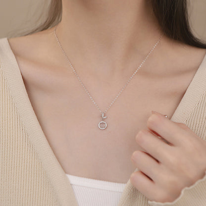 D廠【YC1977N】S999足銀輕奢蝴蝶玉髓項鍊女小眾設計高級甜美少女鎖骨鏈 25.03-4