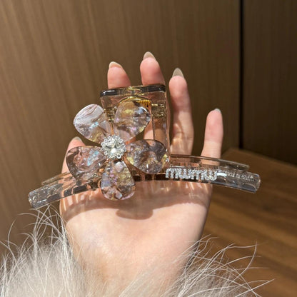 C廠【X600】閃鑽花朵抓夾女高級感鯊魚夾2026新款後腦勺髮量大盤髮夾大號髮飾
 26.07-4「C廠-單筆結帳需滿，NT$500出貨(不含運費)」