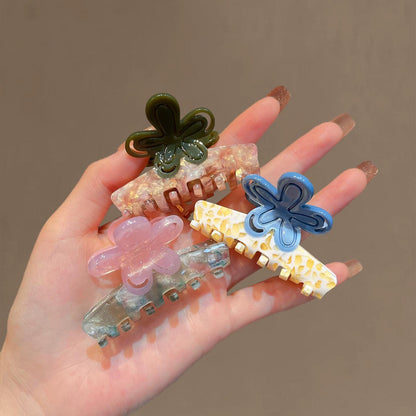 C廠【X127】韓國優雅醋酸抓夾花朵半紮髮夾2026新款品質小號鯊魚夾盤髮夾髮卡
 26.04-3