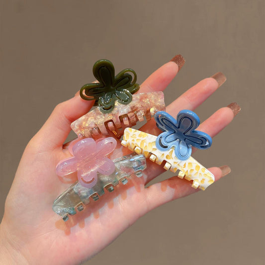 C廠【X127】韓國優雅醋酸抓夾花朵半紮髮夾2026新款品質小號鯊魚夾盤髮夾髮卡
 26.04-3