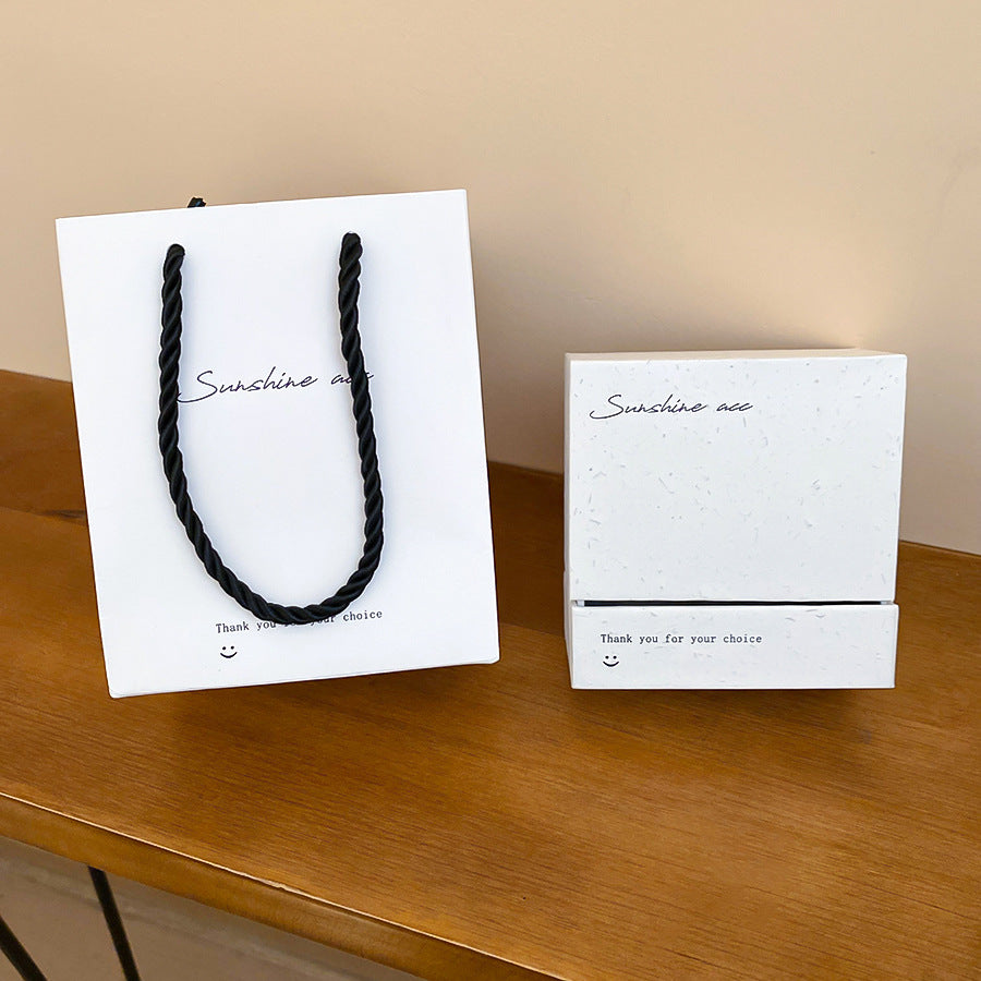 【不含飾品】【AQ363】飾品首飾盒手提袋禮物盒韓系手鍊項鍊戒指收納專用飾品包裝盒禮盒