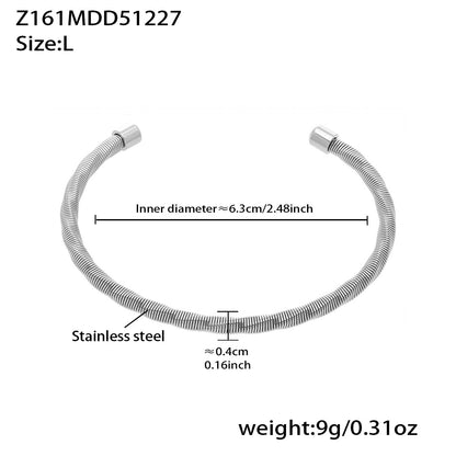 B廠【Z014】不鏽鋼心連心手鐲女簡約ins風鏤空設計幾何手環組合配件鍍18k真金
 26.01-1