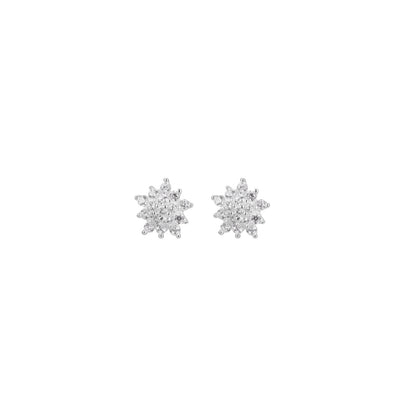 E廠【XDQ11255E】S999純銀精緻小巧雪花耳環簡約設計感鑲鋯石日常免摘耳飾女潮
 25.12-1