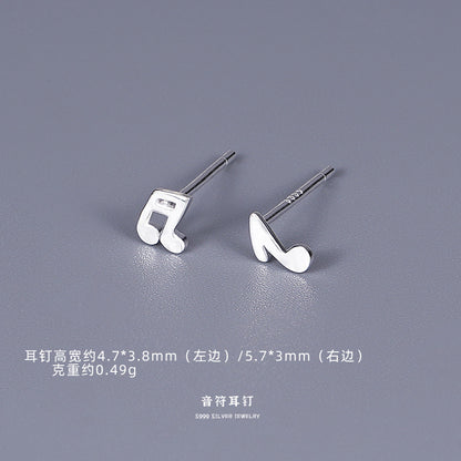 E廠【DQ11741E】S999純銀耳環女簡約四葉草足銀耳環養耳洞耳骨釘耳飾
 25.08-5