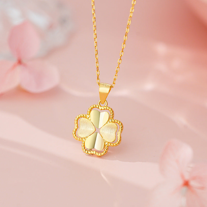 D廠【YC2347N】純銀S925幸運四葉草項鍊輕奢質感文藝唯美氣質溫柔復古鎖骨鏈
 25.11-3