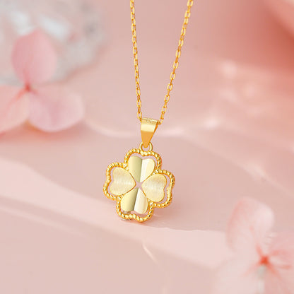 D廠【YC2347N】純銀S925幸運四葉草項鍊輕奢質感文藝唯美氣質溫柔復古鎖骨鏈
 25.11-3
