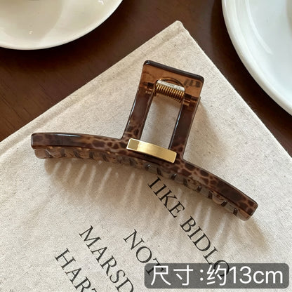 C廠【X261】高品質豹紋金標抓夾大號女2026新款高級感髮夾後腦勺盤髮鯊魚夾子
 26.05-2「C廠-單筆結帳需滿，NT$500出貨(不含運費)」