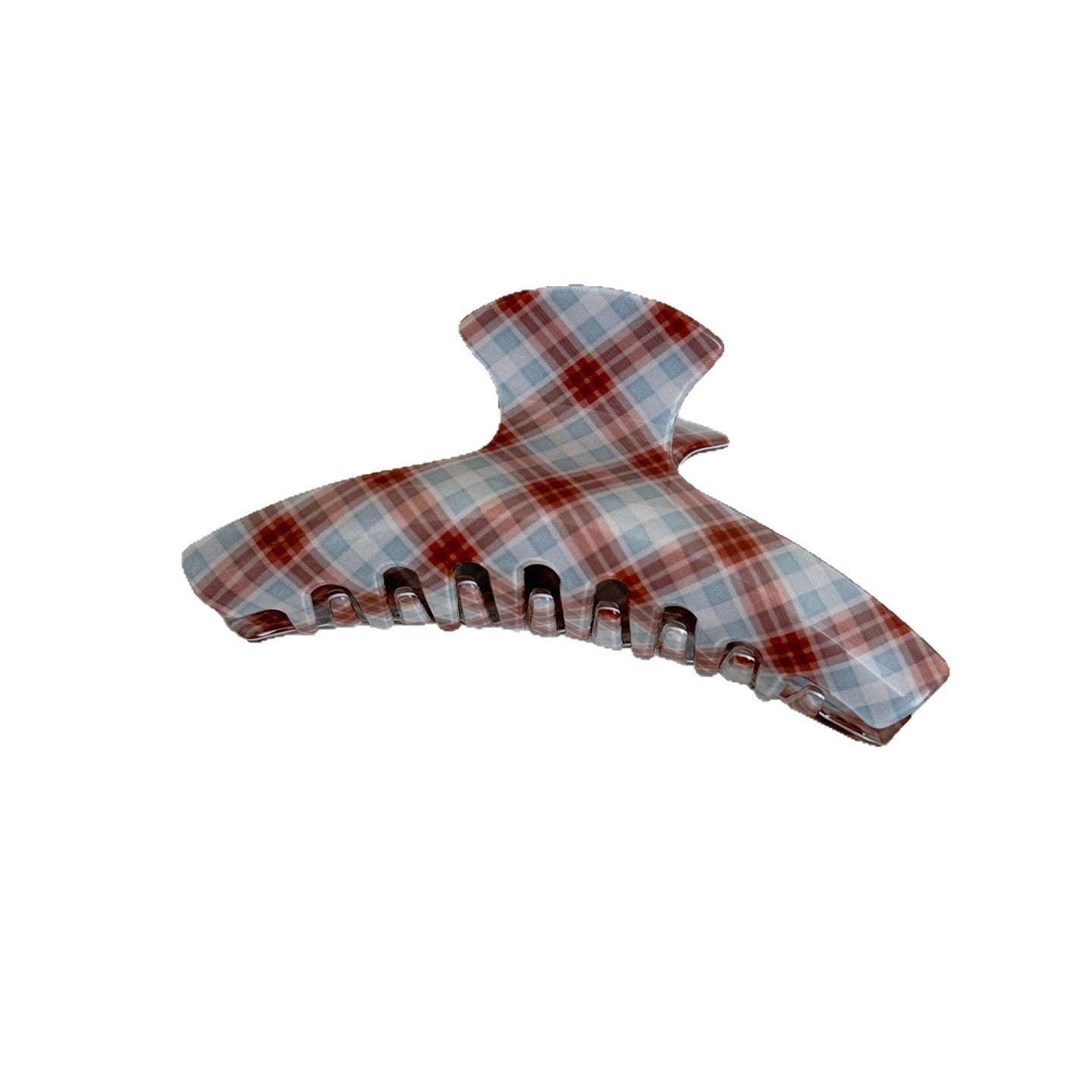 C廠【X128】簡約格紋抓夾女高級感2026新款韓系ins氣質髮夾後腦勺鯊魚夾頭飾
 26.04-3