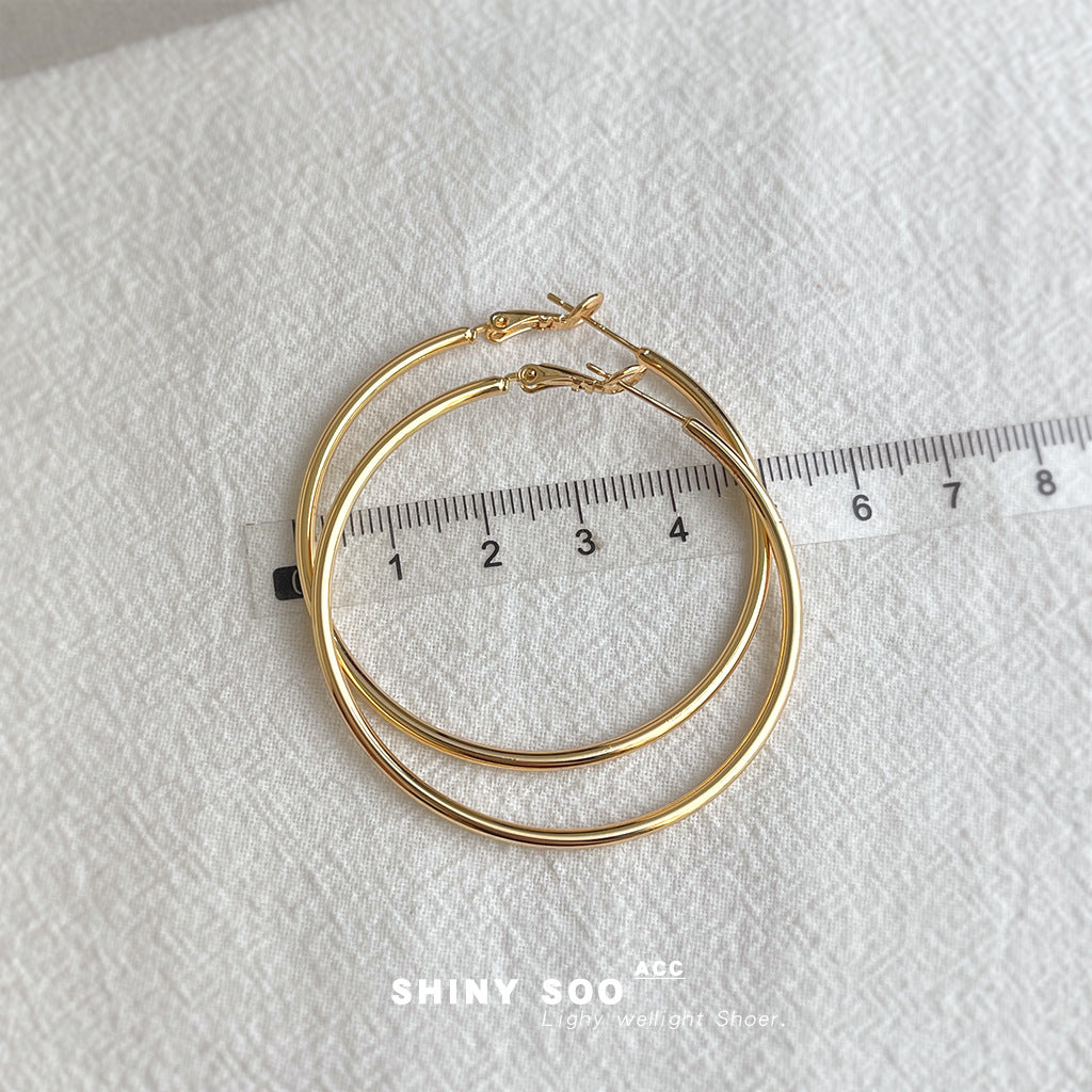 A廠【7120】極簡主義時尚高級感簡約圓大耳環個性小眾ins冷淡風耳飾女
 25.11-3