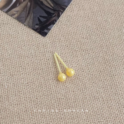 A廠【5979】正品生物瓷養耳洞耳環女陶瓷耳飾時尚簡約小巧圓豆豆不用摘耳飾 25.05-1