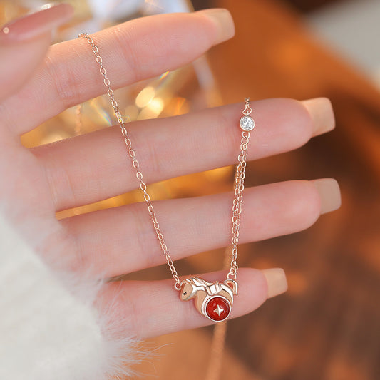 D廠【YC3521N】純銀S925財源滾滾馬年項鍊新款生肖馬手鍊國風耳環新中式耳飾
 26.02-4