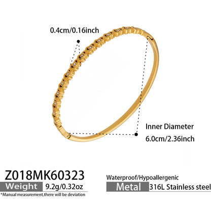 B廠【Z007】跨境熱銷微鑲鋯石環形細圈手鐲組合 精緻氣質簡約設計感手環
 26.04-1