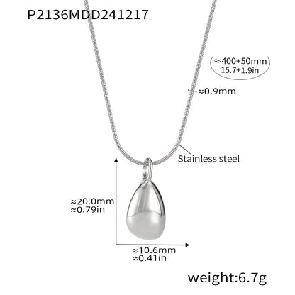 B廠【P2136】INS風水滴施家貝珠雙層項鍊不鏽鋼PVD電鍍真金輕奢時尚首飾 25.01-1