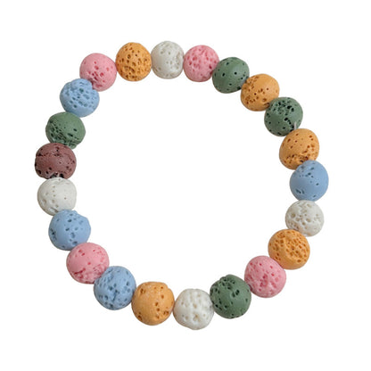 A廠【5612】真的火山石手鍊！春夏新款設計感彩色甜美時尚手飾飾品貨源女 25.02-4