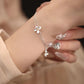 F廠【DQ0448S】S925純銀冷淡風氣質梔子花雙層手鍊女輕奢高級感精緻花朵手飾 25.04-4