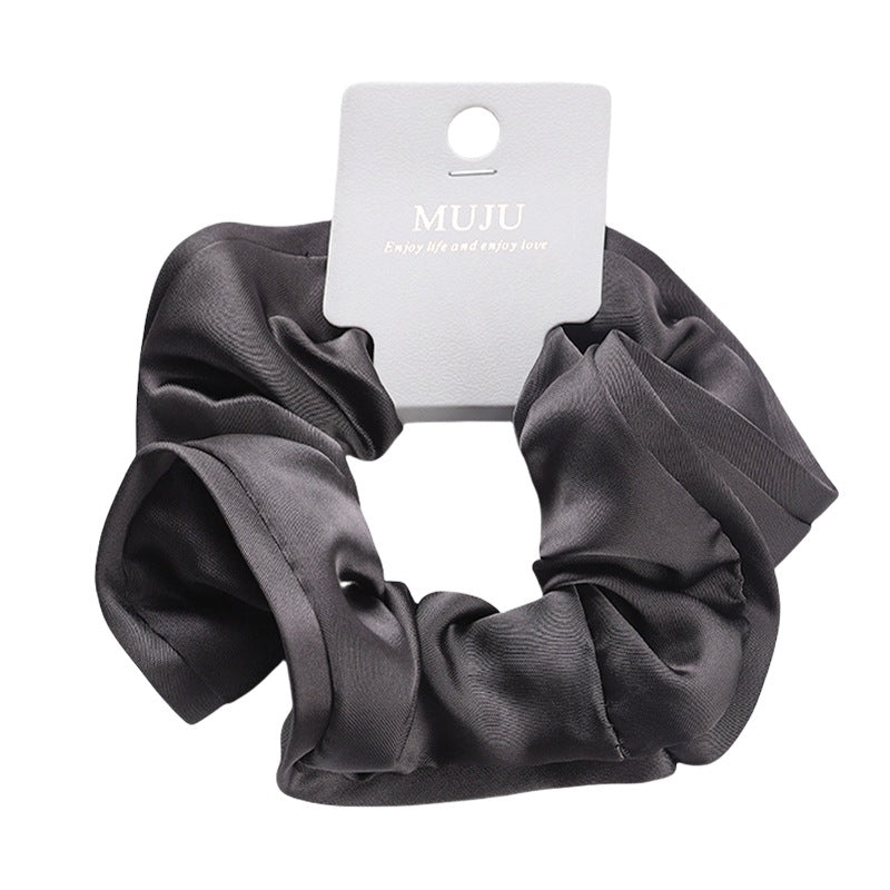 D廠【B484】卡片裝髮圈法式高級感大腸圈髮繩超大花苞緞面頭繩皮筋木耳邊髮飾
 25.10-5「D廠-單筆結帳需滿，NT$600出貨(不含運費)」