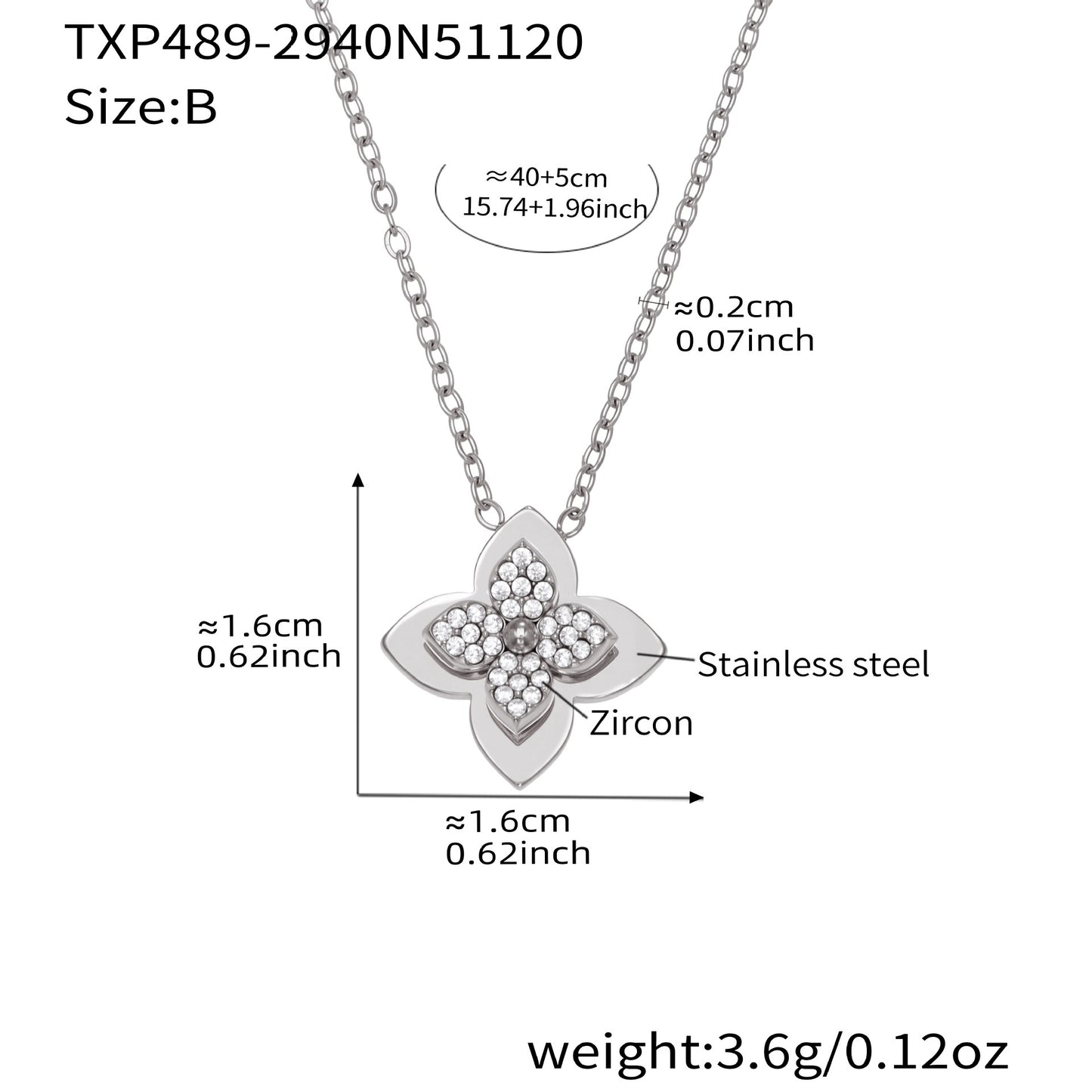 B廠【TXP489】熱銷新品重十字夾珠鬱金香花朵鑲鋯石滿鑽鎖骨項鍊戒指套裝
 25.11-4