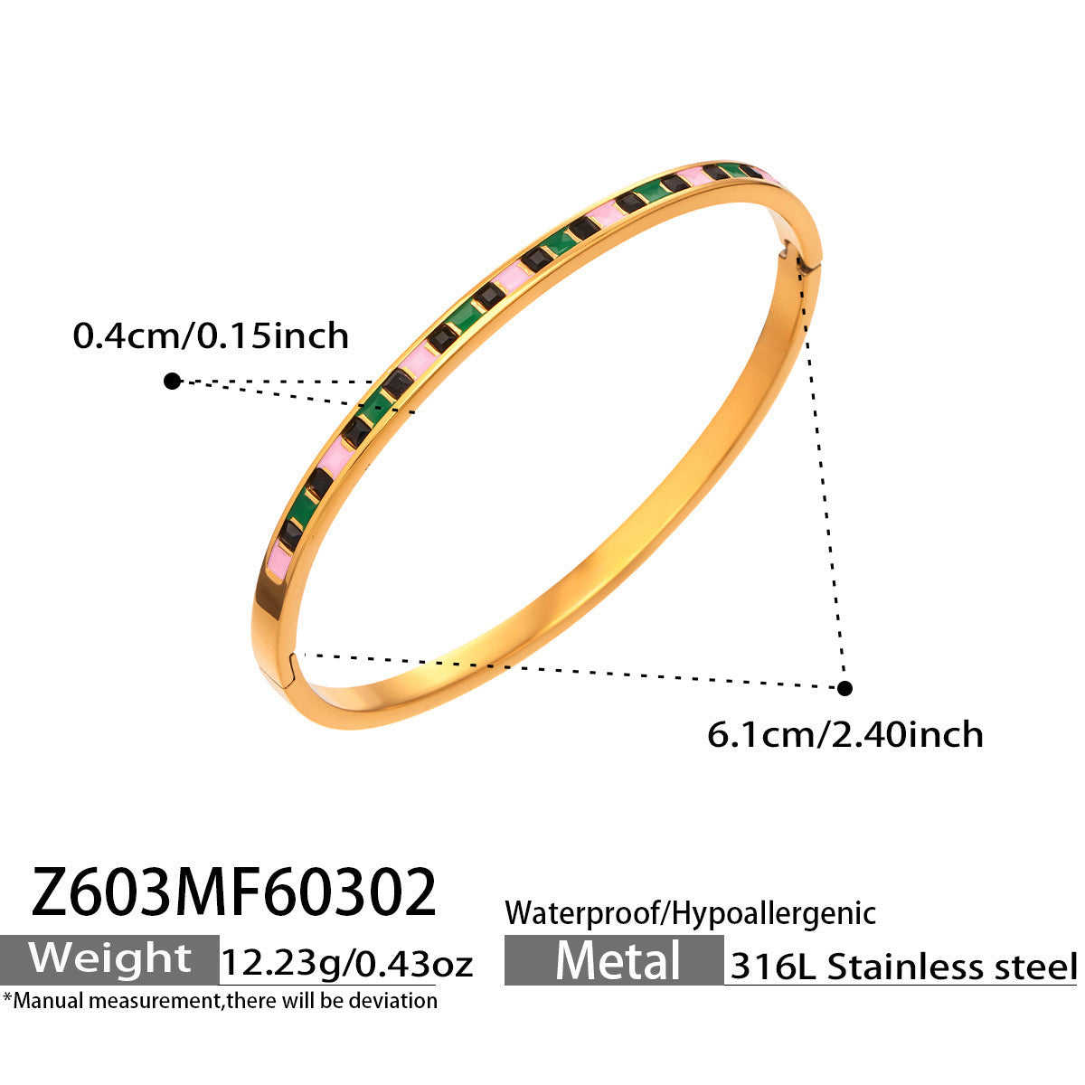 B廠【Z601】歐美ins輕奢風鏤空FAMILY字母愛心卡扣手鐲不鏽鋼18k鍍金時尚手飾
 26.03-3