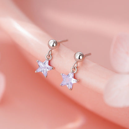 E廠【YC5998E】純銀S925星星耳環小清新韓風個性獨特氣質高級輕奢小眾耳飾
 25.11-2