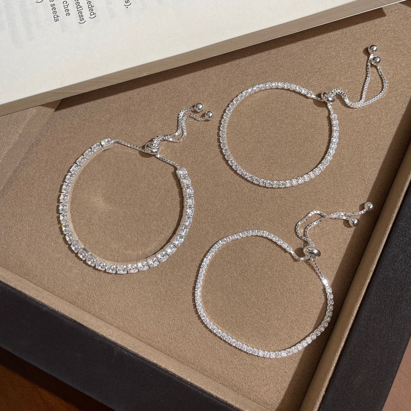 F廠【SB4165】S925純銀輕奢簡約四爪滿鑽手鍊女密鑲排鑽疊戴小紅書手飾ins 25.07-4