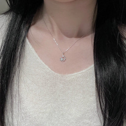 E廠【XDQ0906N】韓系簡約S925純銀蝴蝶花環項鍊女月上枝頭小眾氣質鎖骨鏈ins
 26.06-3