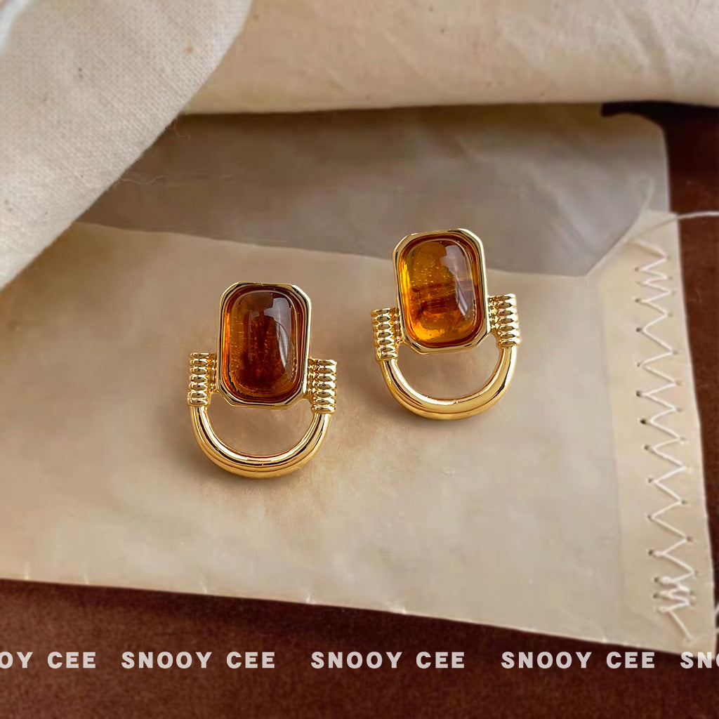 A廠【7110】2025美拉德風幾何時尚高級感新款爆款耳環文藝復古耳環
 25.11-3