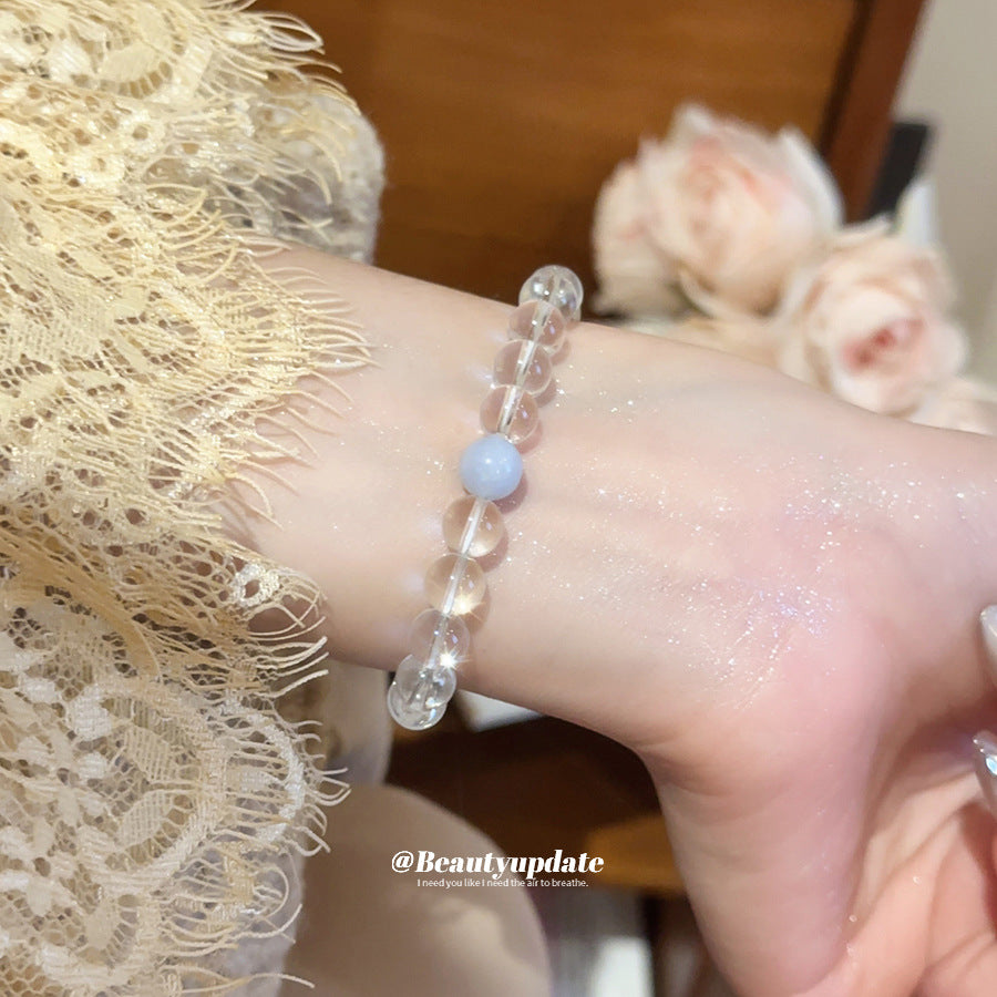 A廠【HB4816】新中式水晶石頭串珠手鍊清新甜美小眾高級感手串手環百搭手飾
 25.10-5