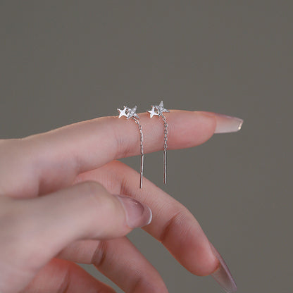 D廠【YC9255E】S999足銀星芒耳線輕奢精緻小眾百搭時尚通勤爆款清新耳飾 25.01-3