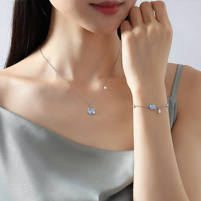 E廠【DQ2411N】原創一貝子項鍊女S925純銀輕奢高級感時尚夜光海星貝殼銀飾品
 26.03-1