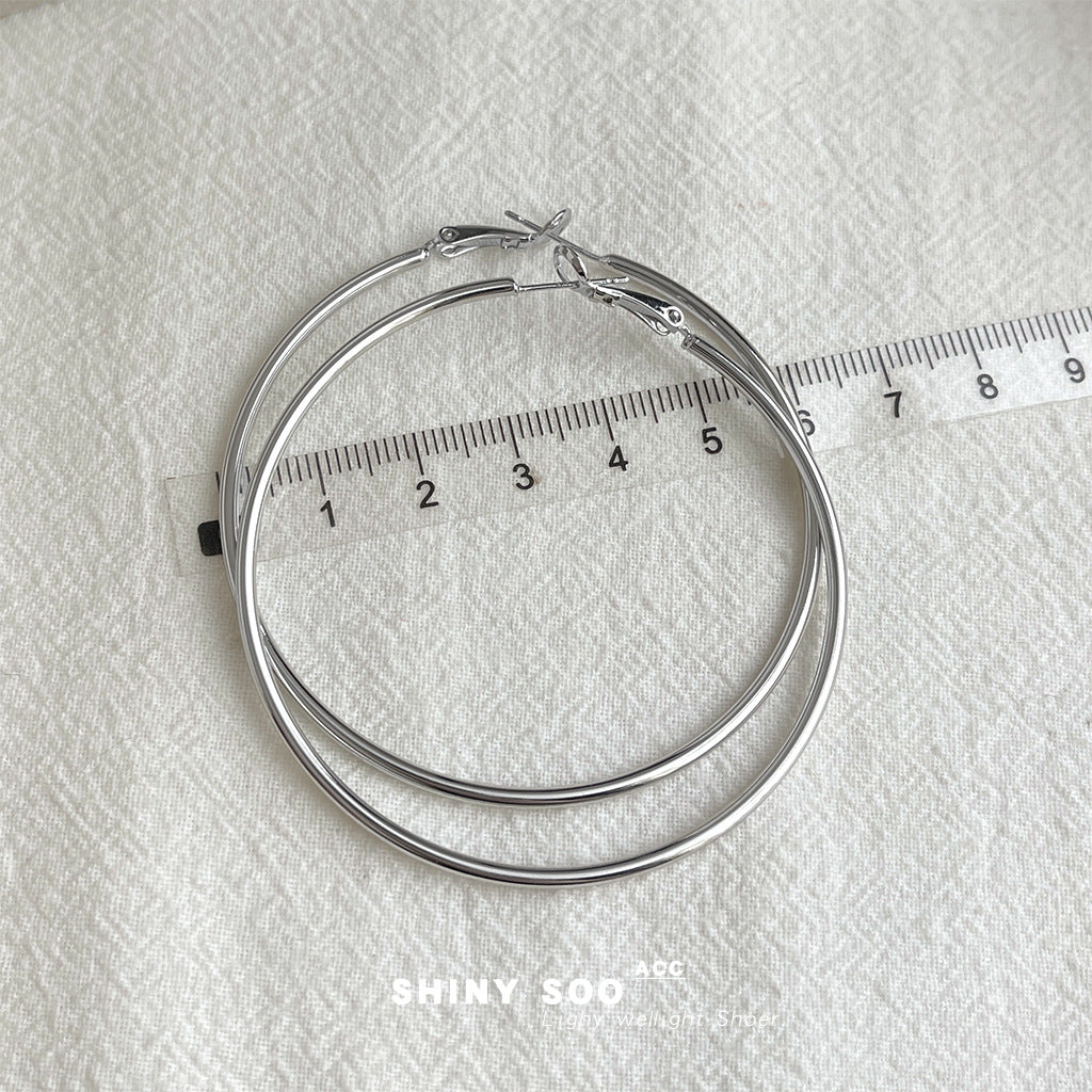 A廠【7120】極簡主義時尚高級感簡約圓大耳環個性小眾ins冷淡風耳飾女
 25.11-3