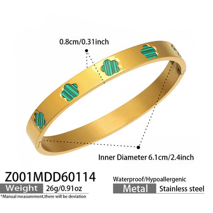 B廠【Z001】歐美ins小眾簡約設計鋯石手鐲個性輕奢玻璃石壓克力花朵手環組合
 26.01-3