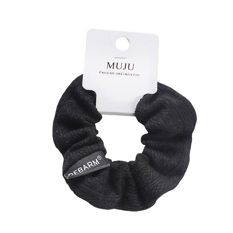 D廠【B490】秋冬毛線大腸圈髮繩卡裝高級感髮飾皮筋商超條形碼頭繩馬尾髮圈
 25.11-1「D廠-單筆結帳需滿，NT$600出貨(不含運費)」