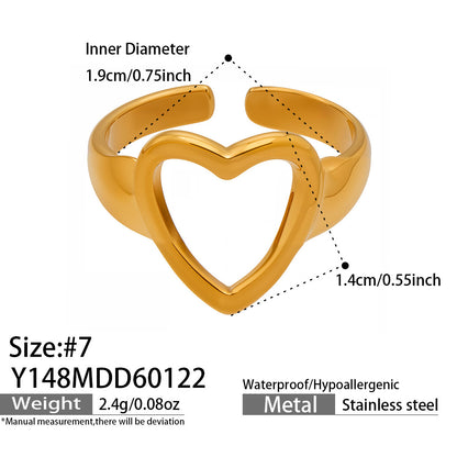 B廠【Y144】跨國小眾高級感輕奢幾何開口指環不銹鋼鍍金ins個性設計百搭戒指
 26.01-4