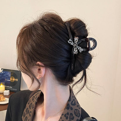 C廠【X79】氣質蝴蝶結抓夾女2026新高級感髮夾後腦勺盤發大號髮量多鯊魚夾子
 26.04-3