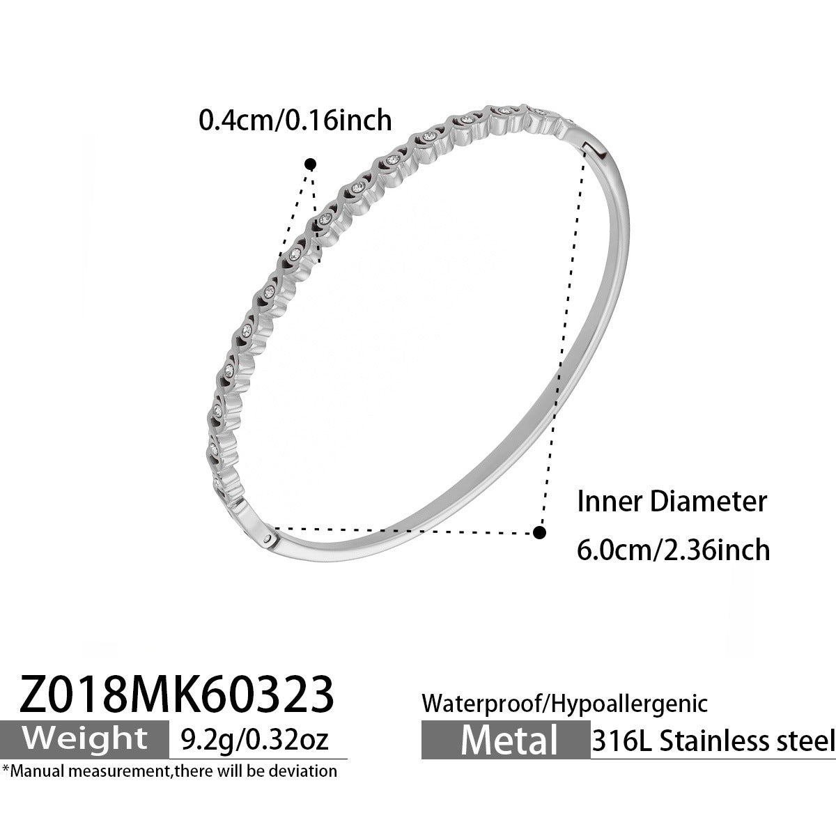 B廠【Z007】跨境熱銷微鑲鋯石環形細圈手鐲組合 精緻氣質簡約設計感手環
 26.04-1