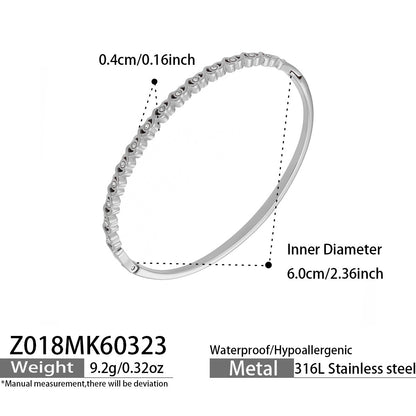 B廠【Z007】跨境熱銷微鑲鋯石環形細圈手鐲組合 精緻氣質簡約設計感手環
 26.04-1