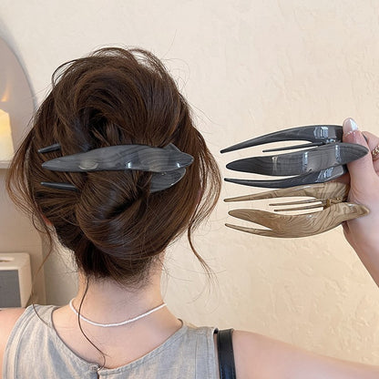 C廠【Q4】氣質紋理鴨嘴夾髮夾女大燕尾夾2026新款盤髮抓夾後腦勺百搭髮飾
 26.04-3
