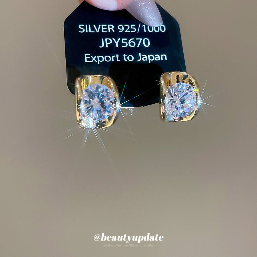 A廠【HE29249】氣質鋯石耳環女小眾設計高級感輕奢時尚小巧耳環2024新款爆款耳環
 25.11-1